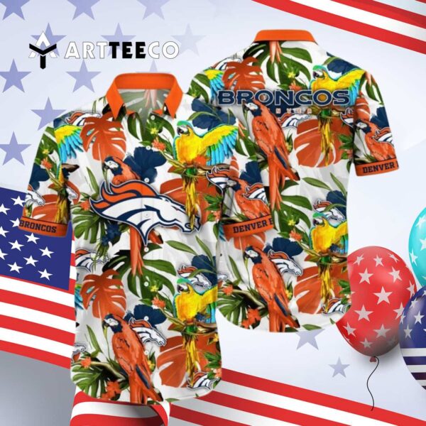 Denver Broncos Flower Summer Hawaiian Shirt 4
