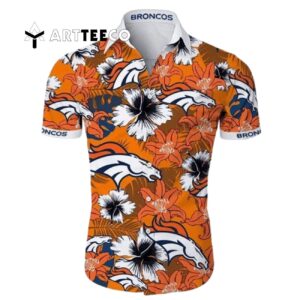 Denver Broncos Flower Summer Pattern Hawaiian Shirt 1