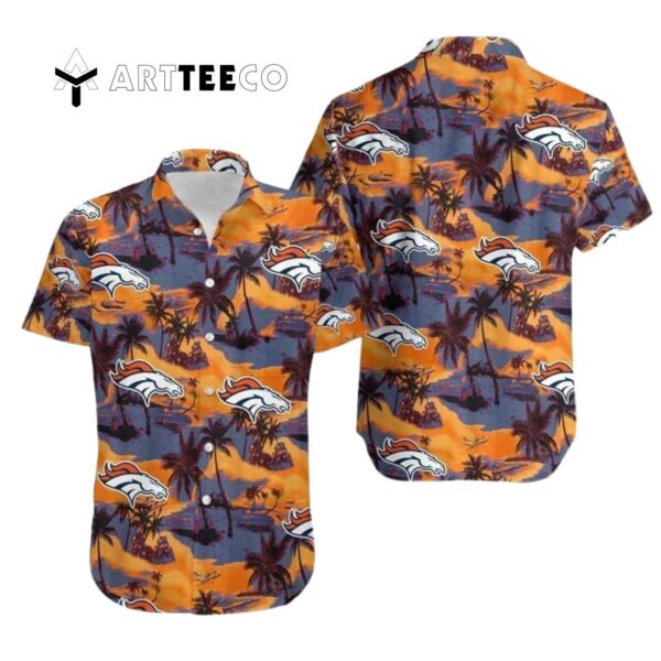 Denver Broncos Logo Pattern Hawaiian Shirt 1