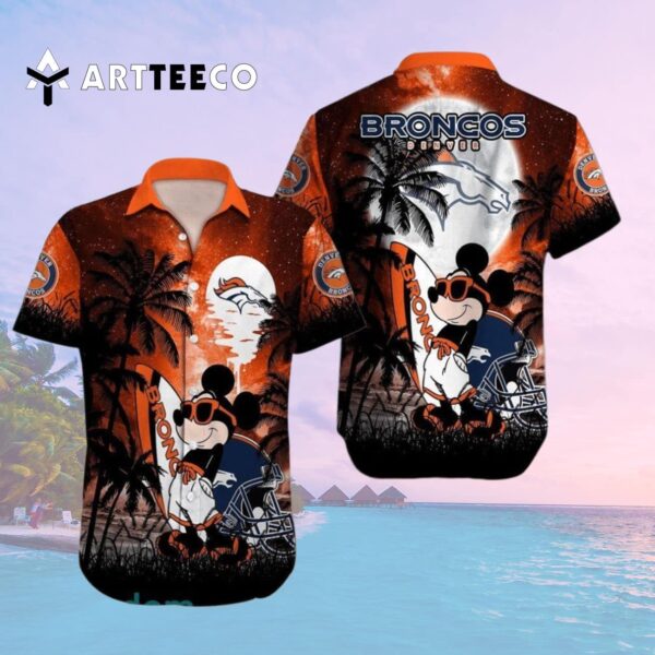 Denver Broncos Mickey Mouse Hawaiian Shirt 2
