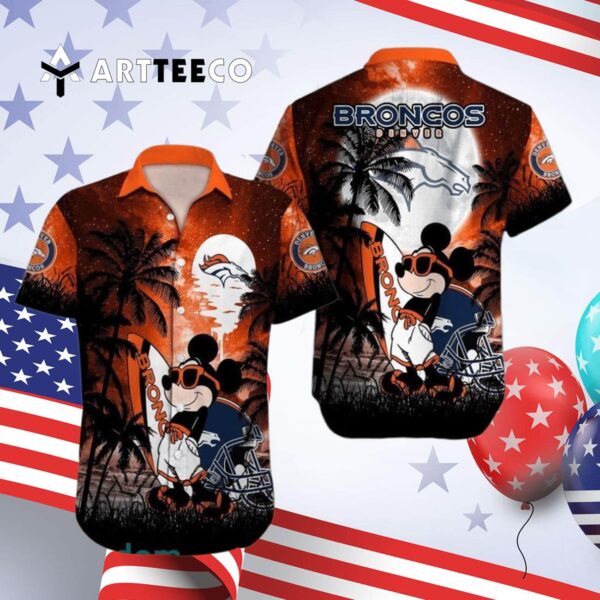 Denver Broncos Mickey Mouse Hawaiian Shirt 4