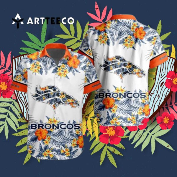Denver Broncos Special Floral Tropical Team Hawaiian Shirt 3