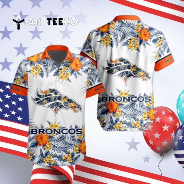 Denver Broncos Special Floral Tropical Team Hawaiian Shirt 4