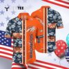 Denver Broncos Tropical Flowers Orange Hawaiian Shirt 4