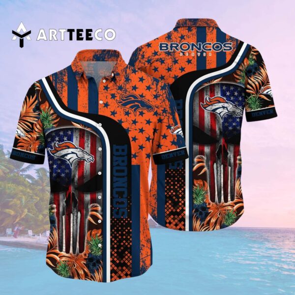 Denver Broncos Vintage Pattern Hawaiian Shirt 2