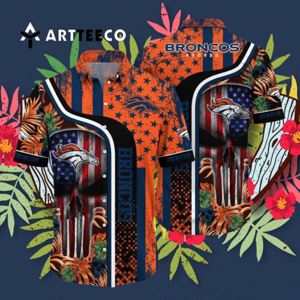 Denver Broncos Vintage Pattern Hawaiian Shirt 3