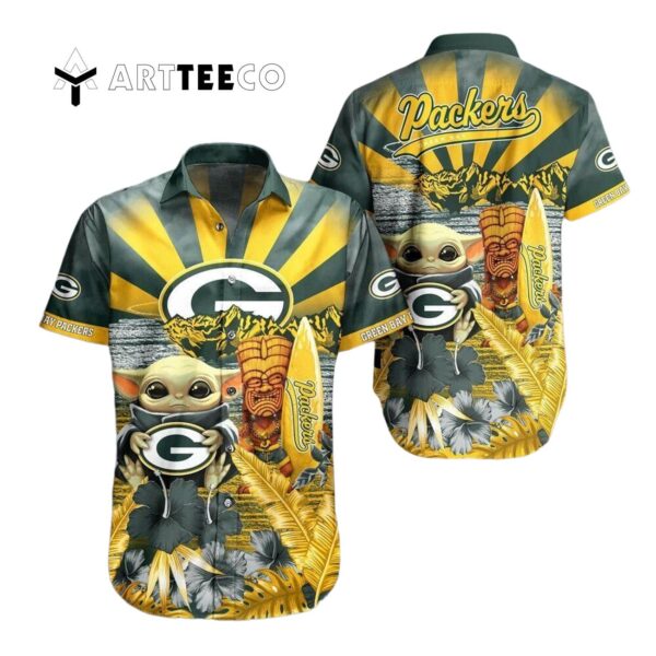 Green Bay Packers Baby Yoda Hawaiian Shirt 1