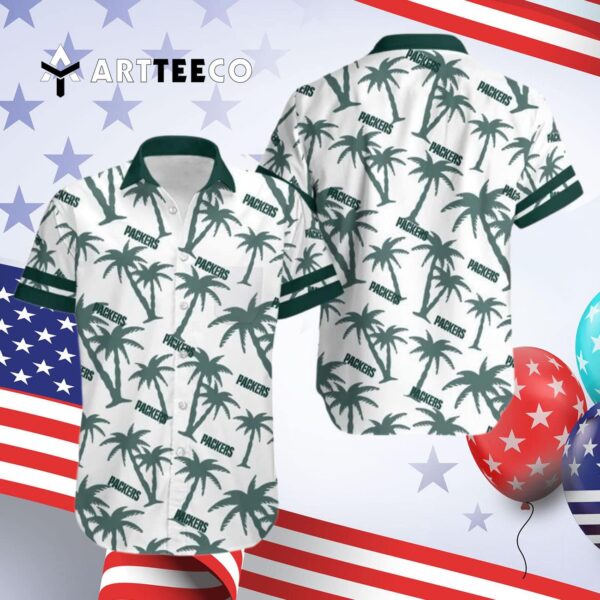 Green Bay Packers Coconut Tree Hawaiian Shirt 4