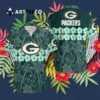 Green Bay Packers Flower And Logo Hawaiian Shirt 3