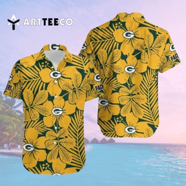 Green Bay Packers Flower Hawaiian Shirt 2