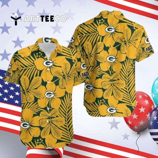 Green Bay Packers Flower Hawaiian Shirt 4