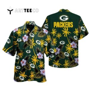 Green Bay Packers Green Coconut Hawaiian Shirt 1