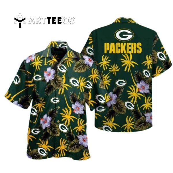 Green Bay Packers Green Coconut Hawaiian Shirt 1