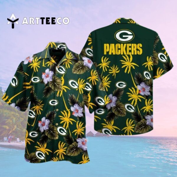 Green Bay Packers Green Coconut Hawaiian Shirt 2