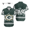 Green Bay Packers Hibiscus Flowers Logo Hawaiian Shirt 1