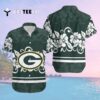 Green Bay Packers Hibiscus Flowers Logo Hawaiian Shirt 2