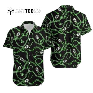 Green Bay Packers Logo Black Background Hawaiian Shirt 1