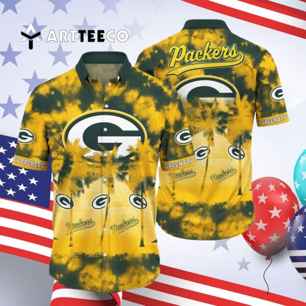 Green Bay Packers Logo Hawaiian Shirt 4