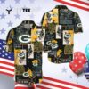 Green Bay Packers Map Us Pattern Hawaiian Shirt 4