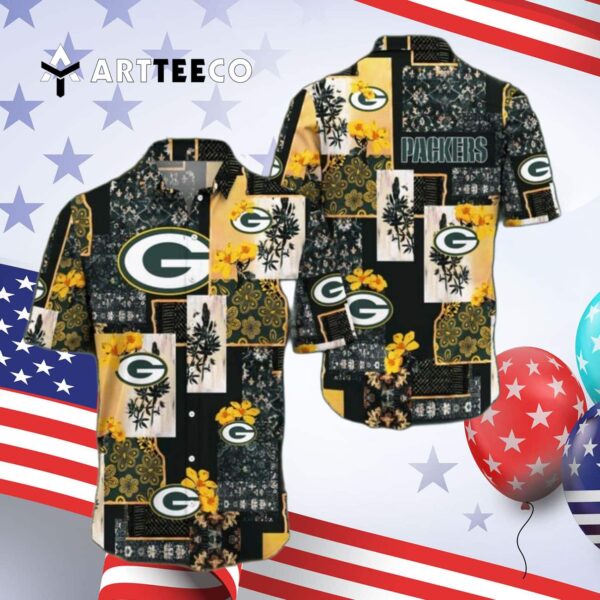 Green Bay Packers Map Us Pattern Hawaiian Shirt 4