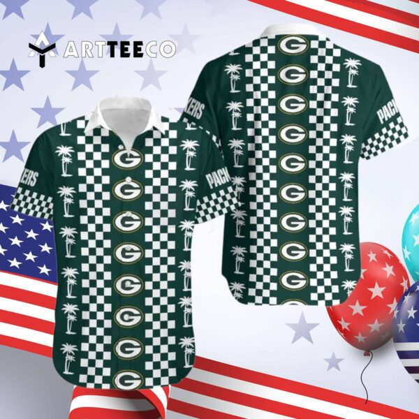 Green Bay Packers New Coconut Trees Hawaiian Shirt 4