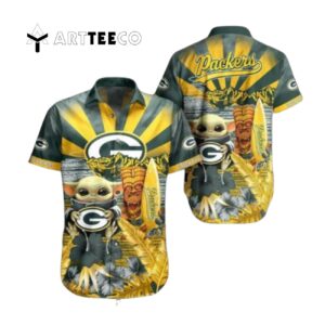 Green Bay Packers Nfl Baby Yoda Hawaiian Shirt 1