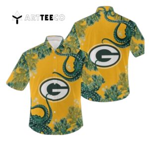 Green Bay Packers Nfl Graphic Pattern Hawaiian Shirt 1