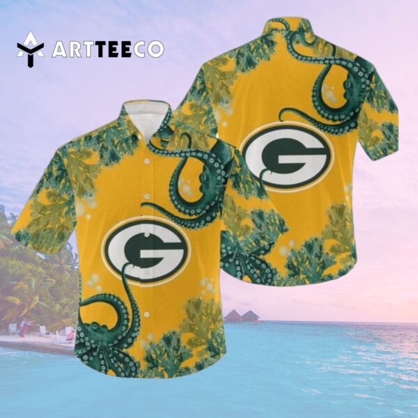 Green Bay Packers Nfl Graphic Pattern Hawaiian Shirt 2
