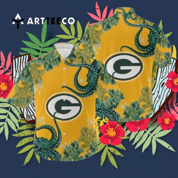 Green Bay Packers Nfl Graphic Pattern Hawaiian Shirt 3