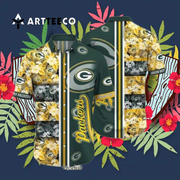 Green Bay Packers Nfl Graphic Tropical Hawaiian Shirt 3