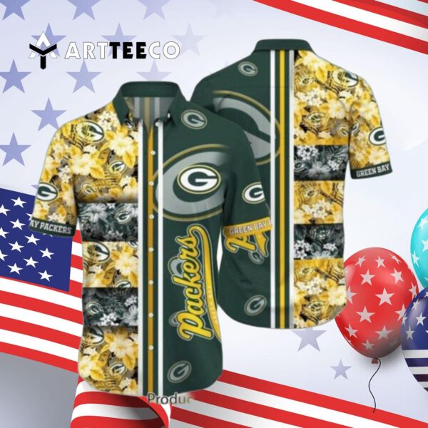 Green Bay Packers Nfl Graphic Tropical Hawaiian Shirt 4