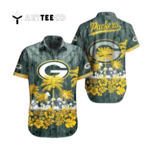 Green Bay Packers Nfl Graphic Tropical Pattern Hawaiian Shirt 1