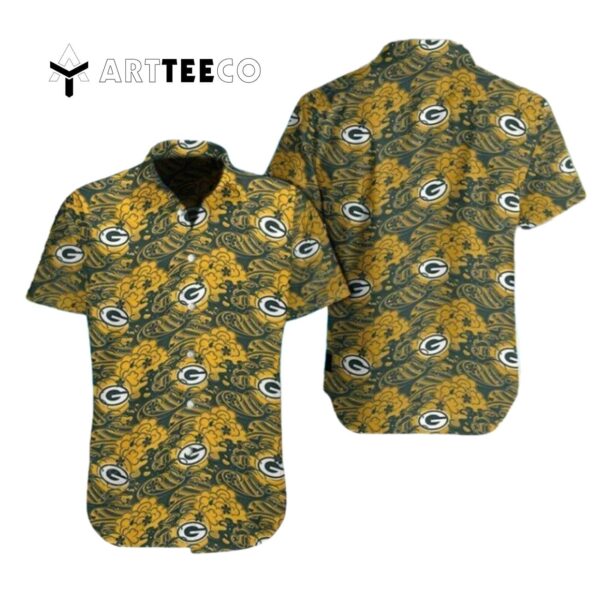 Green Bay Packers Nfl Great Waves Of Japanese Hawaiian Shirt 1