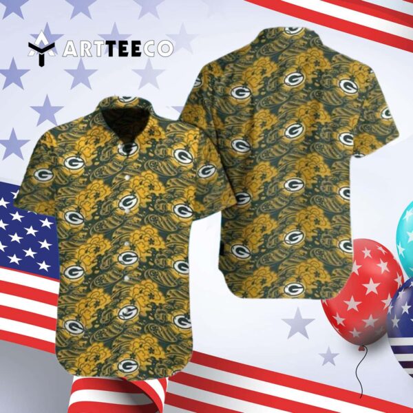 Green Bay Packers Nfl Great Waves Of Japanese Hawaiian Shirt 4