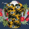 Green Bay Packers Nfl Logo Pattern Hawaiian Shirt 3