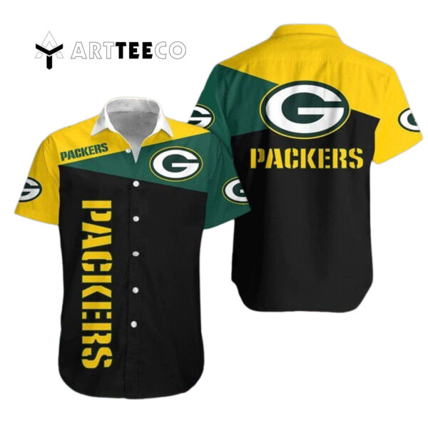 Green Bay Packers Nfl Logo Pattern V1 Hawaiian Shirt 1
