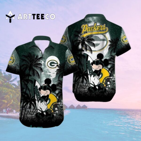 Green Bay Packers Nfl Mickey Mouse Hawaiian Shirt 2