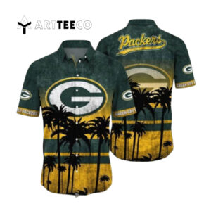 Green Bay Packers Nfl Pattern Graphic Hawaiian Shirt 1