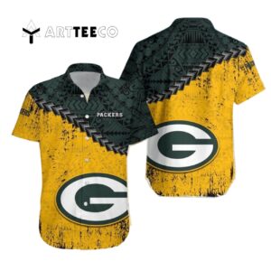 Green Bay Packers Nfl Polynesian Tattoo Hawaiian Shirt 1