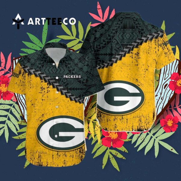 Green Bay Packers Nfl Polynesian Tattoo Hawaiian Shirt 3
