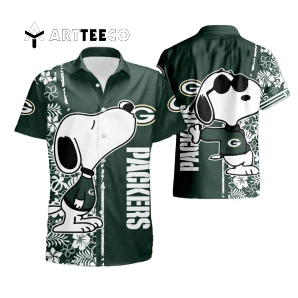 Green Bay Packers Nfl Snoopy Hawaiian Shirt 1