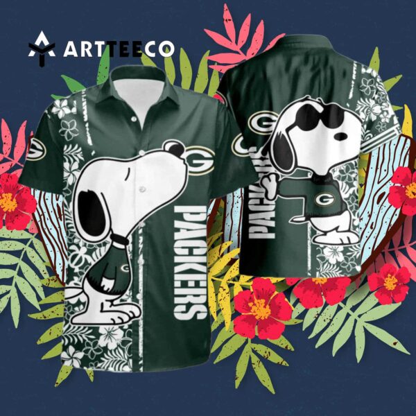 Green Bay Packers Nfl Snoopy Hawaiian Shirt 3