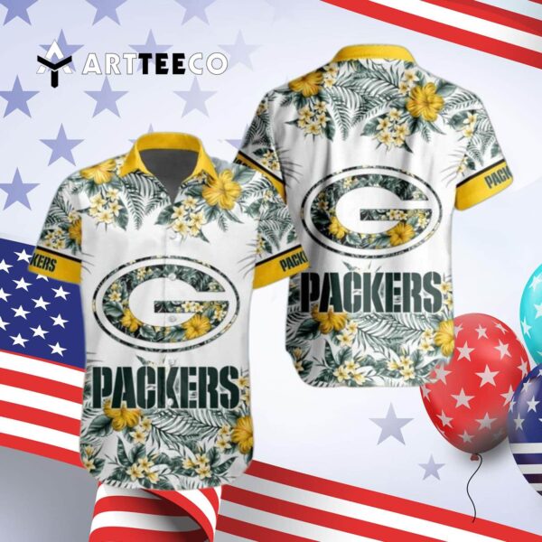 Green Bay Packers Nfl Special Floral Tropical Team Hawaiian Shirt 4