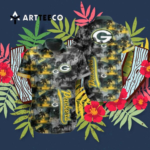Green Bay Packers Nfl Tropical Pattern Summer Hawaiian Shirt 3
