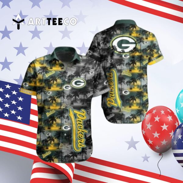 Green Bay Packers Nfl Tropical Pattern Summer Hawaiian Shirt 4