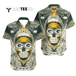 Green Bay Packers Skull Magic Hawaiian Shirt 1