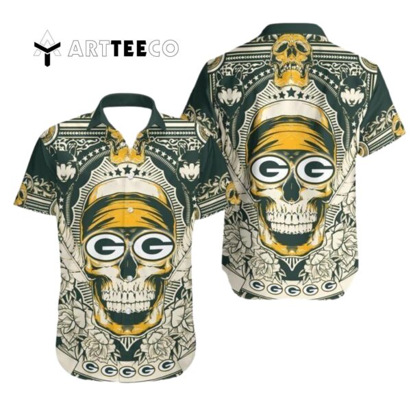 Green Bay Packers Skull Magic Hawaiian Shirt 1