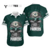 Green Bay Packers Stripes And Skull Hawaiian Shirt 1