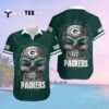 Green Bay Packers Stripes And Skull Hawaiian Shirt 2