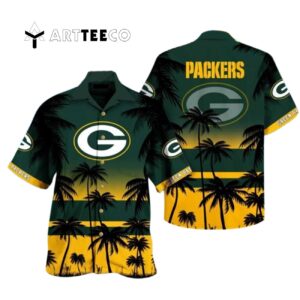 Green Bay Packers Tree Aloha Hawaiian Shirt 1
